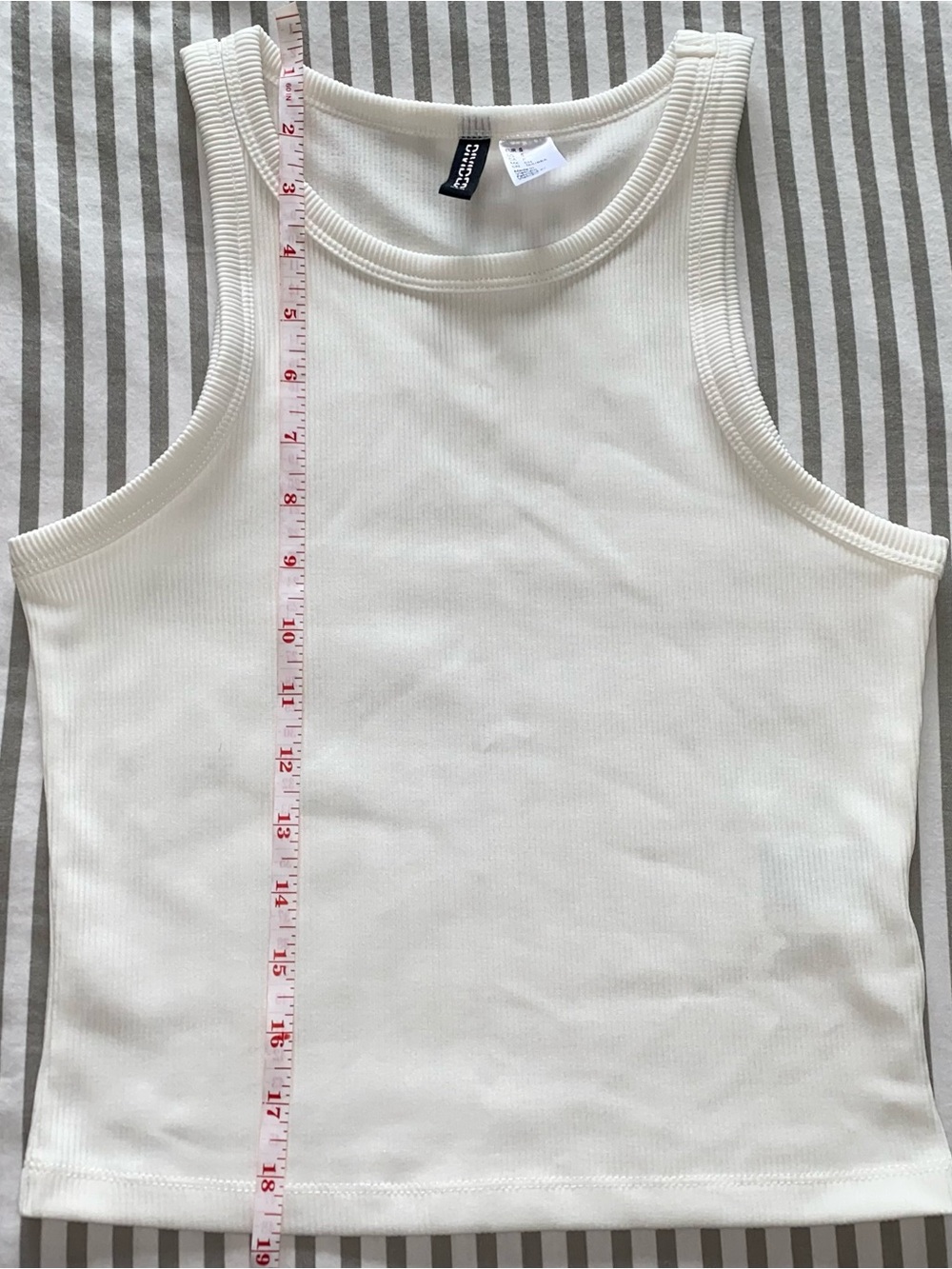 H&M White Ribbed Tank Top - Picture 4 of 7